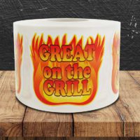 Great On Grill火焰标签- 1卷500 (500250)