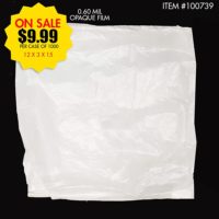 白色零售袋12x3x15英寸- 1000包(100739)