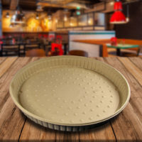 10英寸的比萨饼托盘，由甘蔗，小麦原料和/或竹子制成- 100包(360438)