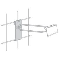 6英寸翻转扫描挂钩，用于3英寸电线网格- 50 PACK (340226)